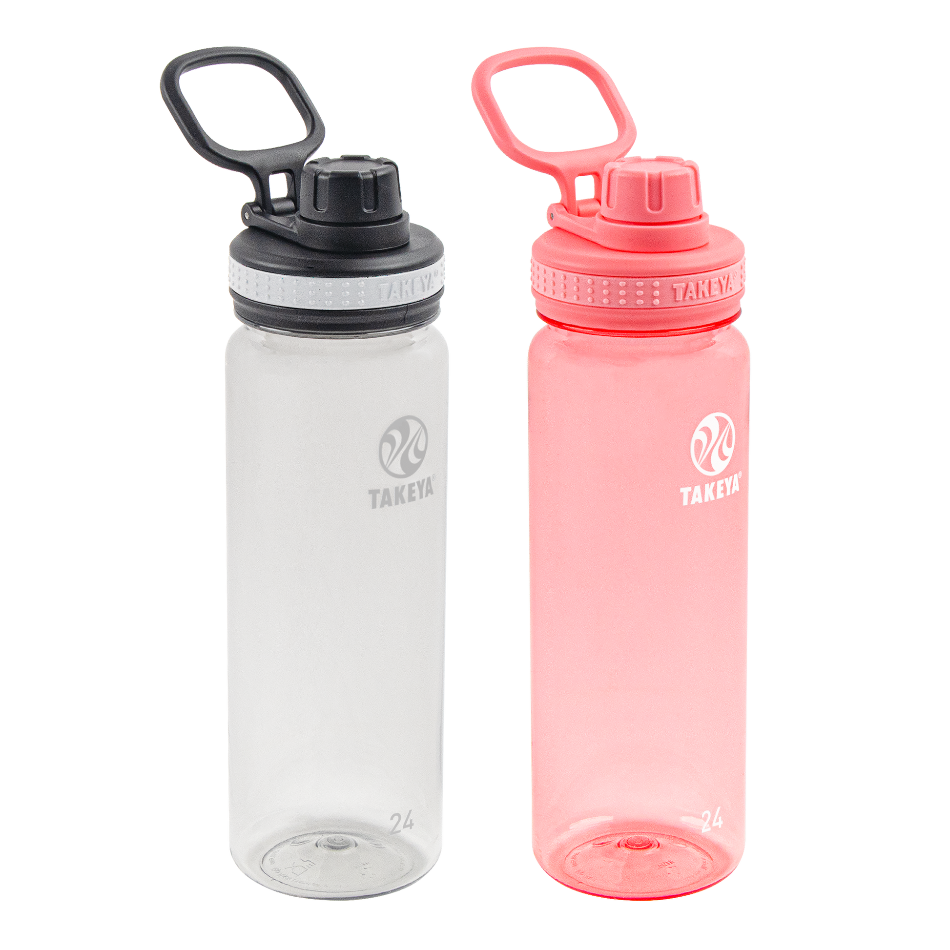 tritan-water-bottle-bundle-with-spout-lid-2-pack-k5 51689-Tritan-Spout-24-2pk-Clear-FlutterPink-angle_2e2a67e8-7240-4517-90e1-85605eacf4b2.png
