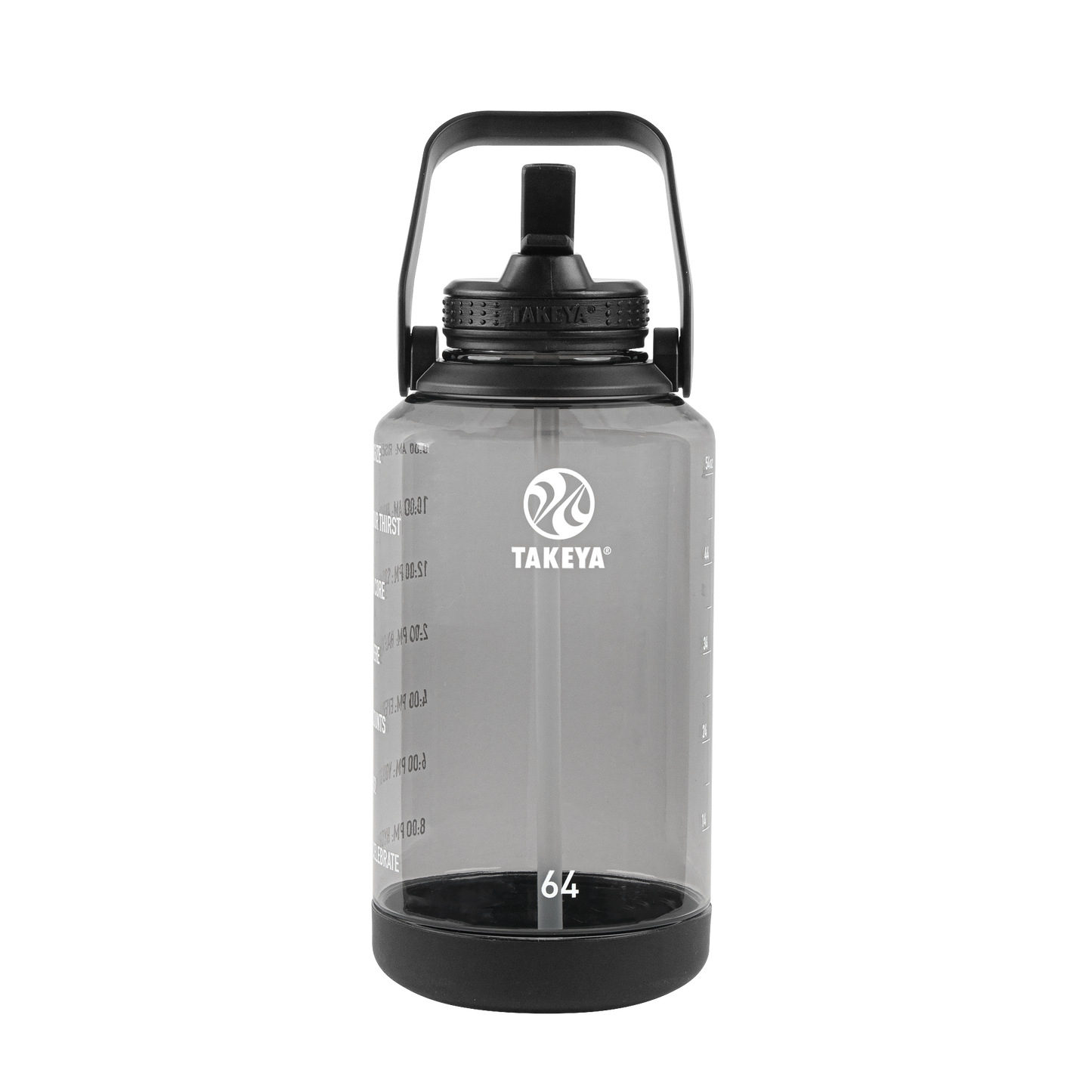 tritan-motivational-water-bottle-with-straw-lid-s3 54145-Tritan-Straw-Motivational-64-StormyBlack-front.png