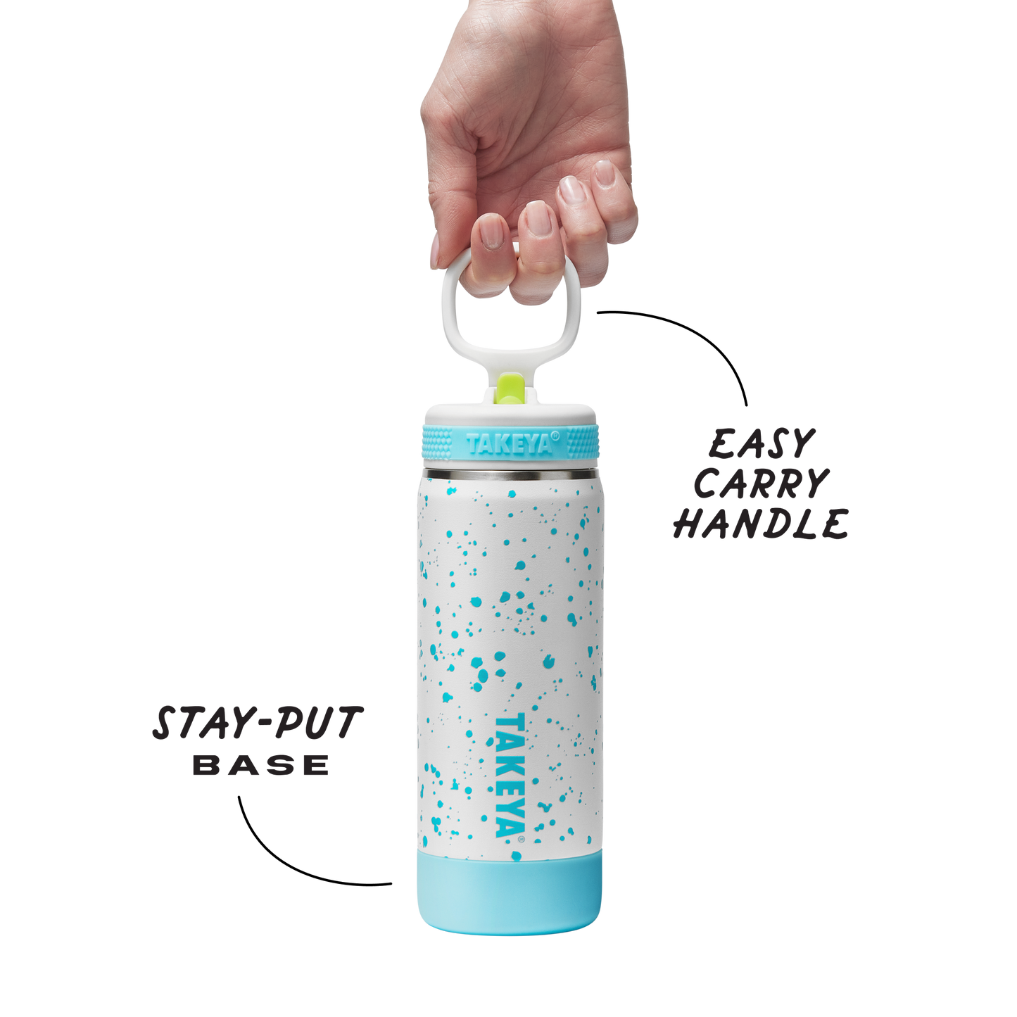 glow-in-the-dark-sport-kids-water-bottle-confetti-with-straw-lid-c9 TKS_SP25_CoreKidsGIDConfetti_StwBtl_CloudGlow_18oz_51368_v3_sRGB-Callout.png